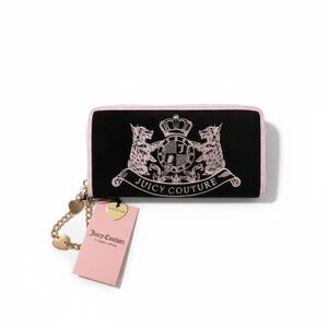 NEW Juicy Couture Black and Pink Scottie Wallet